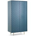 Шкаф двухдверный Scale Ornament Blue Wardrobe варинант исполнения - 2 | Loft Concept в Челябинске