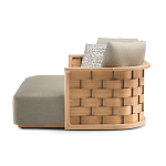 Дизайнерский уличный диван из массива дерева с плетеной спинкой PALINFRASCA Sofa варинант исполнения - 8 | Loft Concept в Челябинске