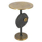 Столик приставной с абстрактным основанием и акцентом в виде золотистого диска Heavenly Space варинант исполнения - 3 | Loft Concept в Челябинске