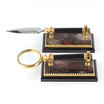 Настольный письменный набор из яшмы и долерита с декором Двуглавый орел Manager Organizer варинант исполнения - 5 | Loft Concept в Челябинске