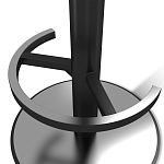 Барный стул вращающийся со спинкой и подлокотниками Douglas Rhombus Черный Велюр варинант исполнения - 5 | Loft Concept в Челябинске