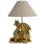 Настольная лампа с абажуром Дракон Golden Dragon Lamp Beige варинант исполнения - 3 | Loft Concept в Челябинске