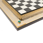 Шахматы из бронзы и натуральных камней Долерит и Мрамор с гравировкой Decorative Thematic Chess варинант исполнения - 4 | Loft Concept в Челябинске