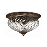 Потолочный светильник с чашеобразным плафоном из толстого волнообразного стекла и широким узорчатым основанием Hinkley варинант исполнения - 1 | Loft Concept в Челябинске