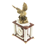 Часы настольные из натурального камня с декором в виде орла Eagle Stone Clock варинант исполнения - 2 | Loft Concept в Челябинске