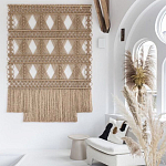 Панно на стену плетеное Макраме бежевый цвет  варинант исполнения - 5 | Loft Concept в Челябинске