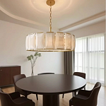 Люстра круглая Д110 см с абажуром из прямоугольных панелей Calling to Shine варинант исполнения - 3 | Loft Concept в Челябинске