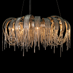 Люстра круглая подвесная с металлическими дугами и длинными цепочками 80 см Atlantis Chain варинант исполнения - 6 | Loft Concept в Челябинске