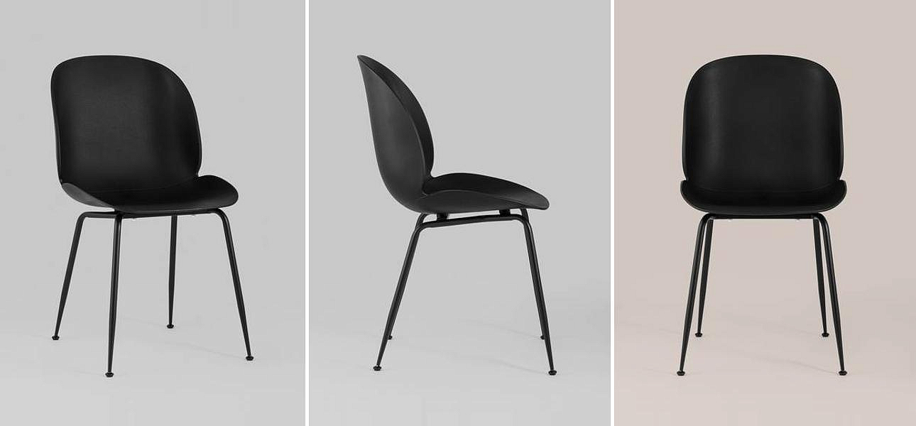 Стул Пластиковый Черный цвет Vendramin Chair Стул Пластиковый Черный цвет Vendramin Chair - Loft-Concept в Челябинске