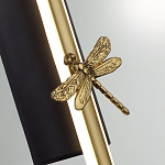 Бра с круглым плафоном из алебастра и бронзовой декоративной стрекозой 65 Alaris  варинант исполнения - 7 | Loft Concept в Челябинске