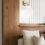 Бра с белым конусным плафоном из стекла Alora Mood варинант исполнения - 9 | Loft Concept в Челябинске