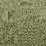 Подушка из хлопка рельефной вязки зеленого цвета Eden Line варинант исполнения - 3 | Loft Concept в Челябинске