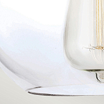 Подвесной светильник цвета никель с прозрачным стеклянным плафоном на цепи Feiss варинант исполнения - 10 | Loft Concept в Челябинске