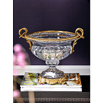 Чаша из прозрачного стекла с бронзовой подставкой и ручками Eden Garden варинант исполнения - 2 | Loft Concept в Челябинске