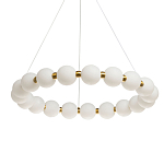 Люстра круглая с матовыми белыми шарами PEARLS Suspension варинант исполнения - 1 | Loft Concept в Челябинске