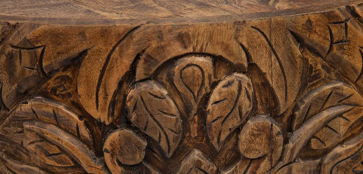 Кофейный стол Indian Carved Mango Tree  - Loft-Concept в Челябинске