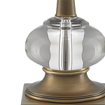 Настольная лампа с хрустальным шаром на корпусе и высоким тканевым абажуром Prism Rod варинант исполнения - 1 | Loft Concept в Челябинске