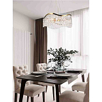 Люстра подвесная волнистой формы с хрустальными подвесками Ludivine Lighting варинант исполнения - 5 | Loft Concept в Челябинске