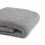 Плед из хлопка серого цвета Waffle Comfort варинант исполнения - 2 | Loft Concept в Челябинске