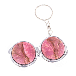 Зеркало брелок складное двухстороннее из натурального камня Родонит Stone Mirrors варинант исполнения - 6 | Loft Concept в Челябинске