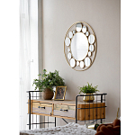 Зеркало настенное с круглыми зеркальными вставками Modern Mirror Space варинант исполнения - 2 | Loft Concept в Челябинске