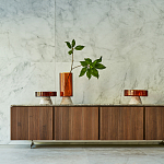 Высокая чаша из янтарного стекла Amber Marble Vase варинант исполнения - 4 | Loft Concept в Челябинске