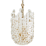 Подвесной светильник декорированный цветами из стекла Lightness of Flowers варинант исполнения - 1 | Loft Concept в Челябинске