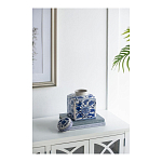 Ваза с крышкой в китайском стиле Oriental Blue & White Ornament Vases варинант исполнения - 3 | Loft Concept в Челябинске