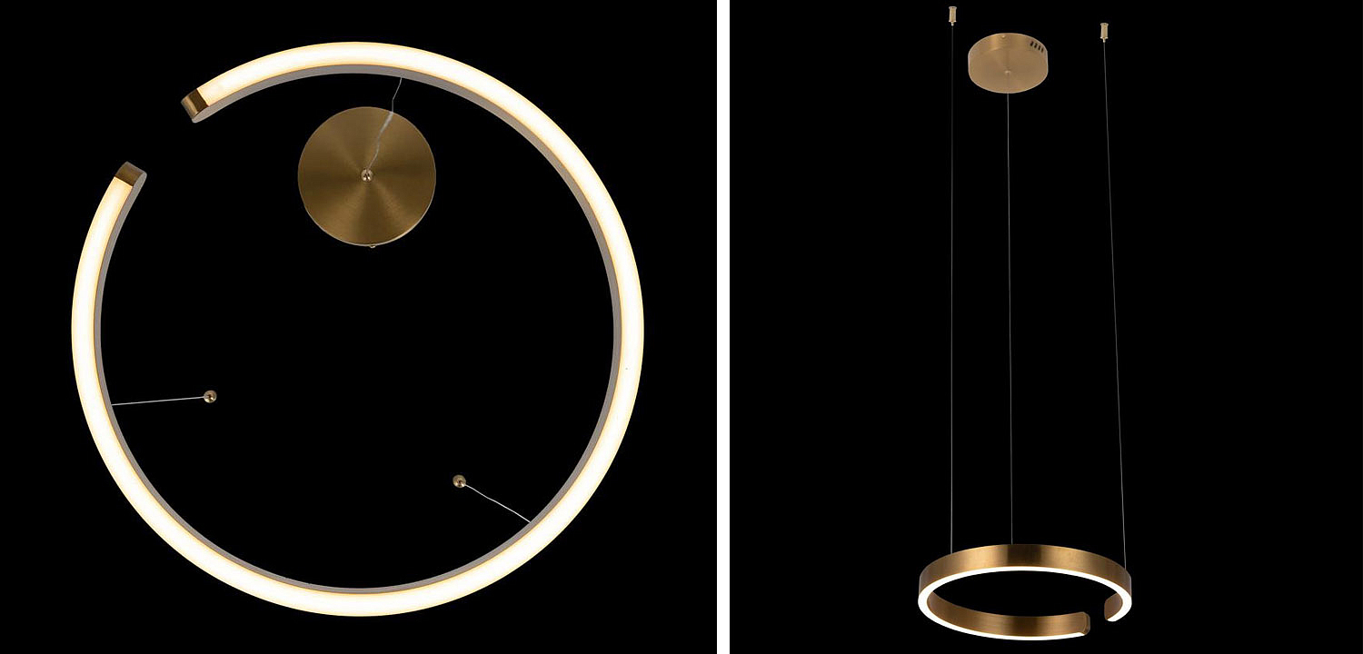 Подвесной светильник Half Ring brass 40 Подвесной светильник Half Ring brass 40 - Loft-Concept в Челябинске