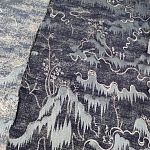 Мебельная ткань Вышивка темно-серый цвет 130 см T2-40 варинант исполнения - 1 | Loft Concept в Челябинске