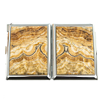 Портсигар с газовой зажигалкой из натурального камня Оникс Stone Cigarettes Cases варинант исполнения - 9 | Loft Concept в Челябинске