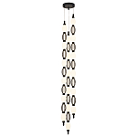 Подвесной светильник светодиодный с белыми сферическими плафонами и декоративными элементами в виде черной сетки HANDLE GRAPE варинант исполнения - 4 | Loft Concept в Челябинске