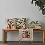 Подушка с цветочным принтом и кисточками Blooming Elegance Daisy варинант исполнения - 9 | Loft Concept в Челябинске