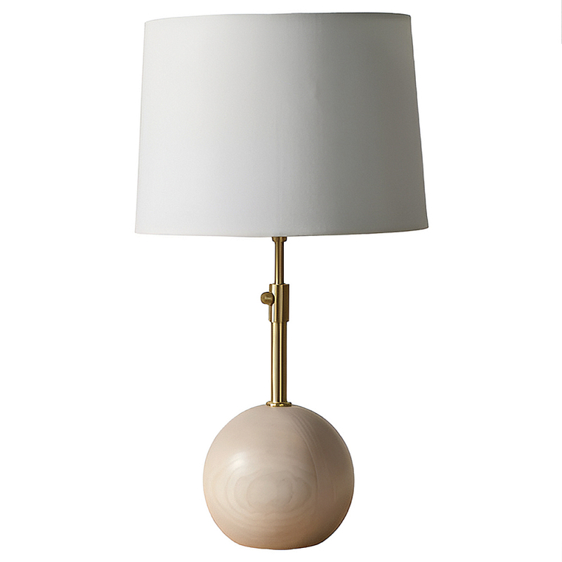 Настольная лампа на круглом основании из дерева Table Lamp Wood Латунь Белый Бежевый Черный Настольная лампа на круглом основании из дерева Table Lamp Wood Латунь Белый Бежевый Черный в Челябинске | Loft Concept