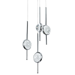 Люстра с 4-мя плафонами из хрустального шара Crystal Bubbles Chrome Hanging Lamp варинант исполнения - 2 | Loft Concept в Челябинске
