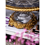 Чаша из прозрачного стекла с бронзовым ободком и фигурками бабочек Eden Garden варинант исполнения - 5 | Loft Concept в Челябинске