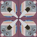 Плитка дизайнерская с узором Маска варинант исполнения - 3 | Loft Concept в Челябинске