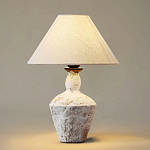 Настольная лампа с керамическим фактурным основанием и тканевым абажуром Eastern Tale варинант исполнения - 2 | Loft Concept в Челябинске