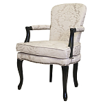 Кресло c растительным орнаментом Aubrey Classical Armchair beige jacquard варинант исполнения - 3 | Loft Concept в Челябинске