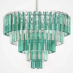Дизайнерская люстра AQUA Blue Lagoon бирюзовое стекло несколько ярусов варинант исполнения - 1 | Loft Concept в Челябинске