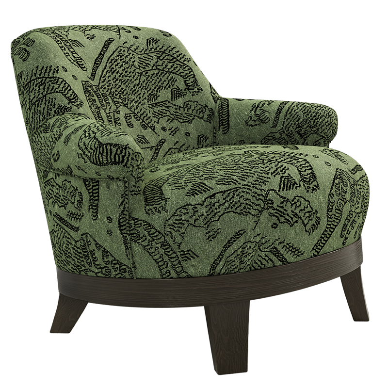 Кресло Turin Green Зеленый Коричневый в Челябинске | Loft Concept 