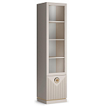 Шкаф-витрина с полками и стеклянной дверкой Satin Furniture варинант исполнения - 1 | Loft Concept в Челябинске