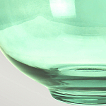 Настольная лампа с шарообразным прозрачным основанием из цветного переработанного стекла и белым цилиндрическим абажуром Elstead Lighting варинант исполнения - 5 | Loft Concept в Челябинске