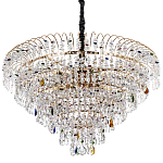 Люстра с прозрачными и цветными подвесками из хрусталя Colorful Crystals Chandelier 18 варинант исполнения - 1 | Loft Concept в Челябинске