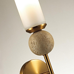 Бра с цилиндрическим матовым плафоном и шаром из камня на металлическом основании Orb Essence варинант исполнения - 10 | Loft Concept в Челябинске