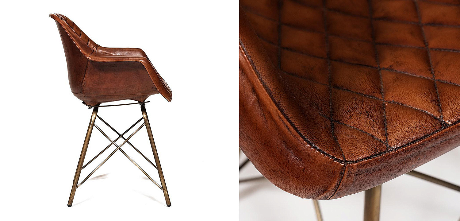 Кресло Leather Industrial armchair Кресло Leather Industrial armchair - Loft-Concept в Челябинске