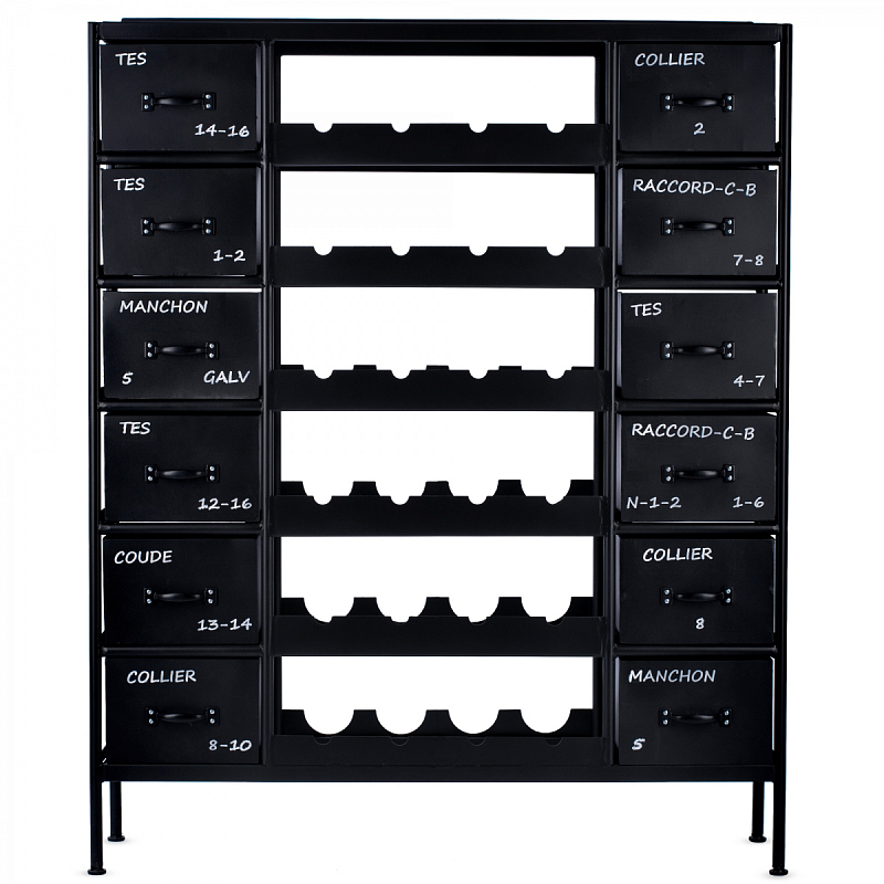 Винный стеллаж RADAGAST IRON WINE CHEST BLACK Черный Красный Оранжевый Желтый Белый Серый Синий Зеленый Голубой Бирюзовый Винный стеллаж RADAGAST IRON WINE CHEST BLACK Черный Красный Оранжевый Желтый Белый Серый Синий Зеленый Голубой Бирюзовый в Челябинске | Loft Concept