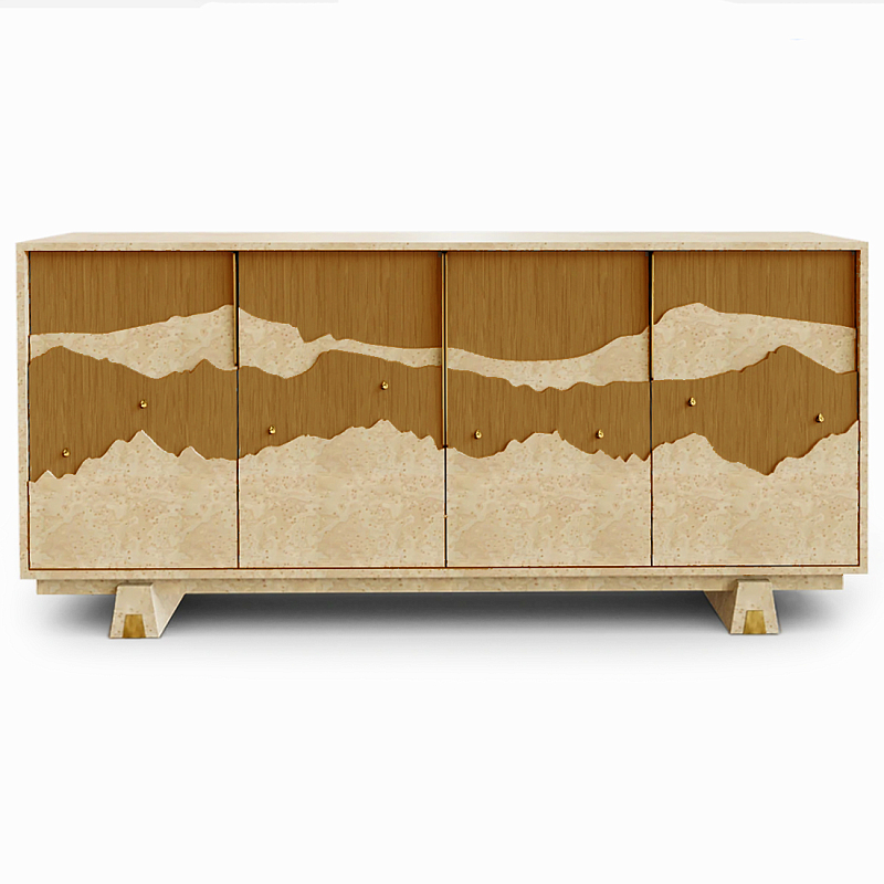 Буфет Okinawa Ginger Large Бежевый Горчичный Золотой в Челябинске | Loft Concept 