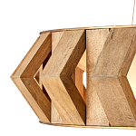 Люстра круглая из толстых деревянных реек Wooden Slats варинант исполнения - 2 | Loft Concept в Челябинске