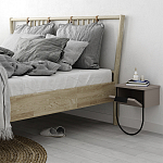 Прикроватная тумба бежево-серого цвета с откидной дверцей NORFOLK NIGHTSTAND LIGHT MOCHA варинант исполнения - 2 | Loft Concept в Челябинске